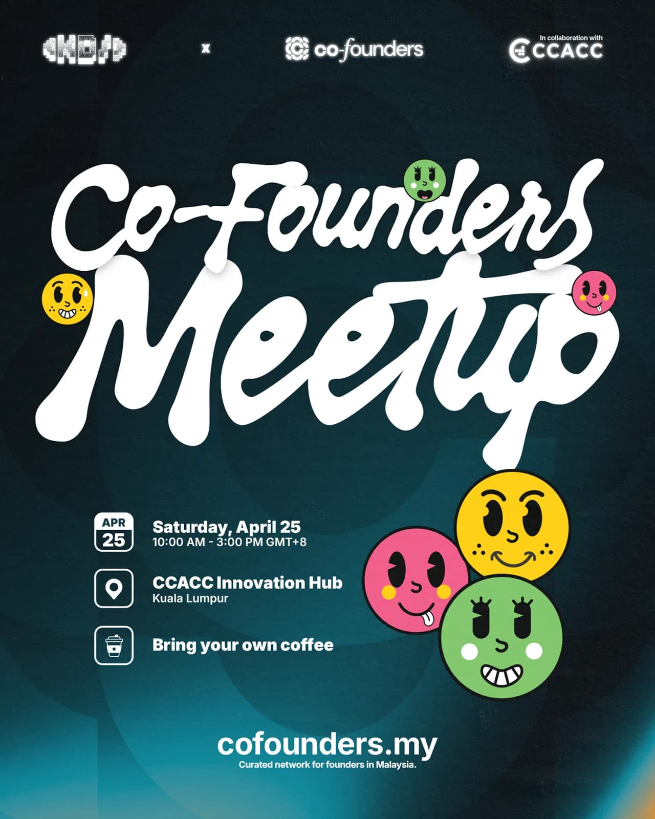 Cofounders meetup event visual.