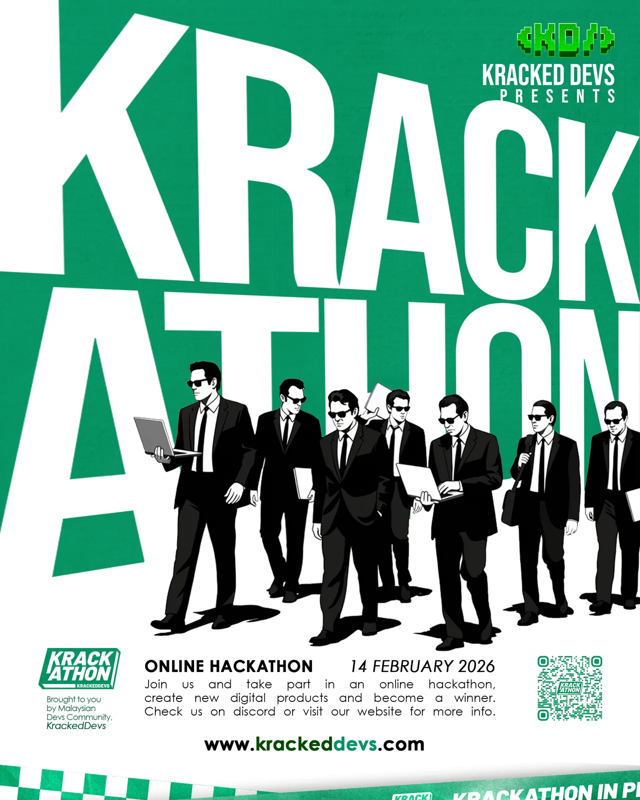 Krackathon challenge event poster visual.