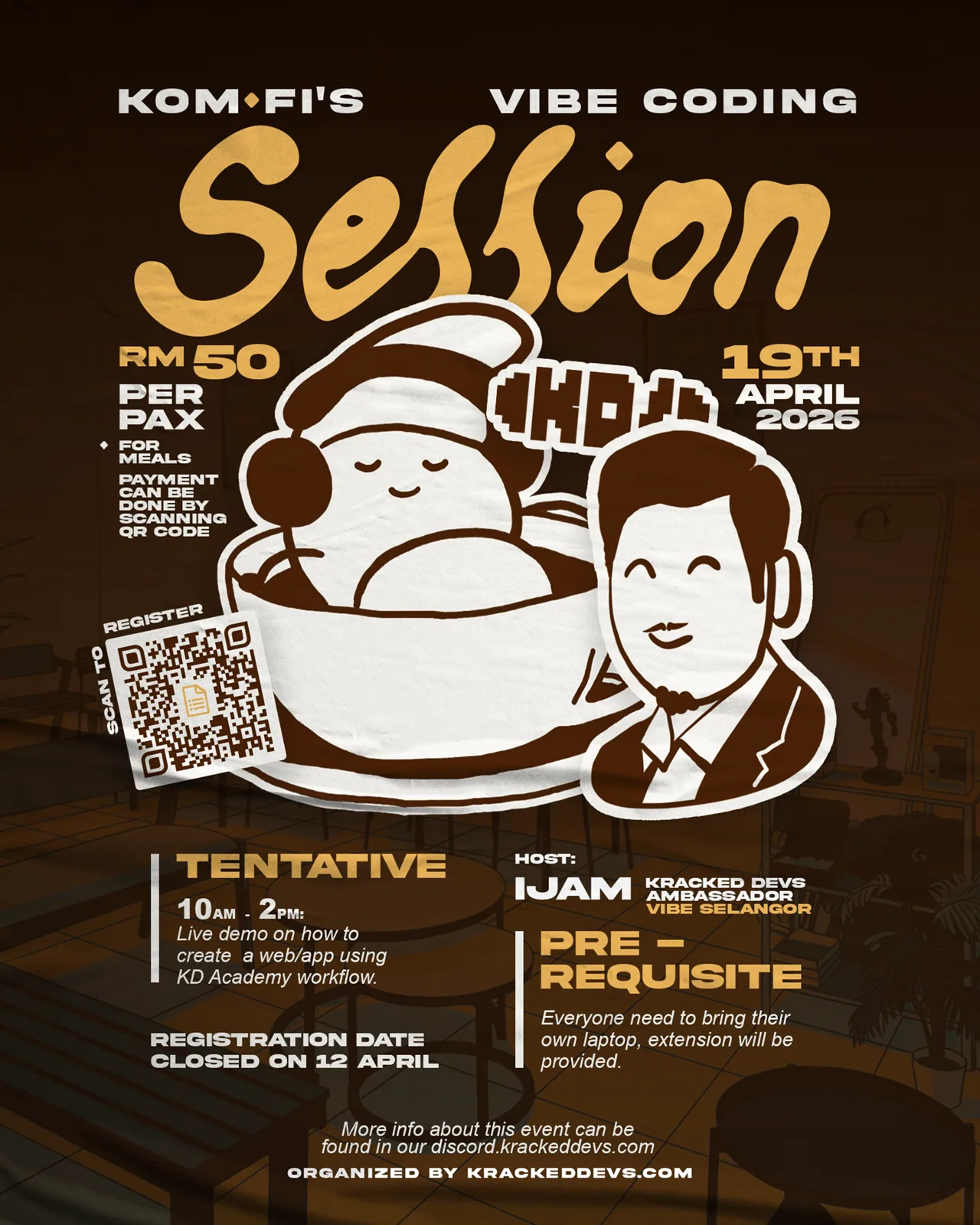 Vibecoding session poster visual.